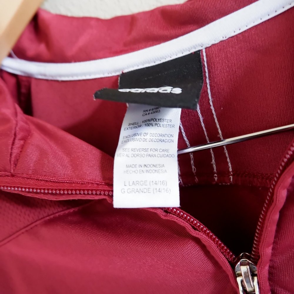 Men’s large dark red Adidas jacket - Picture 4 of 6